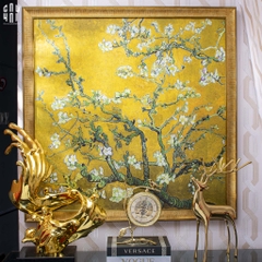 TRANH CANVAS SAKURA  YELLOW - KHUNG CỔ ĐIỂN