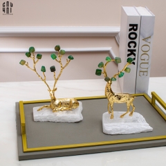 HOME COUTURE - BRASSON JEWELRY ORNAMENTS - JUPITER ELKS (PAIR) SS25