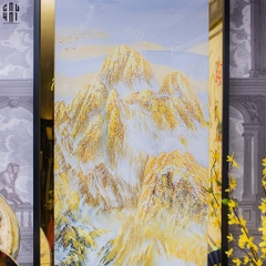 TRANH CANVAS NÚI NON HÙNG VĨ - VIỀN GỖ CÓ KÍNH- GORGEOUS MOUNTAINS 60X120CM