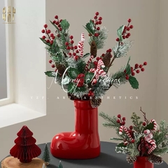 BÌNH HOA RED GLOSSY BOOT