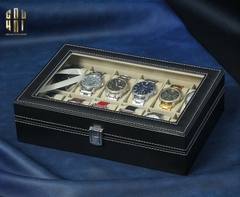 HỘP ĐỰNG ĐỒNG HỒ DA  12 L'HEURE  - 12 SLOTS