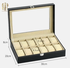HỘP ĐỰNG ĐỒNG HỒ DA  12 L'HEURE  - 12 SLOTS