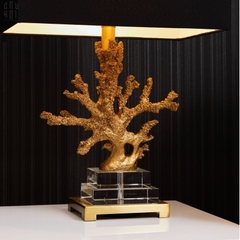 GOLDEN CORAL SIDE TABLE LAMP