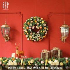 VÒNG GIÁNG SINH - PUPPY CHRISTMAS WREATH 40