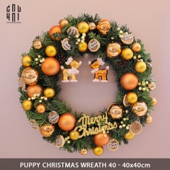 VÒNG GIÁNG SINH - PUPPY CHRISTMAS WREATH 40