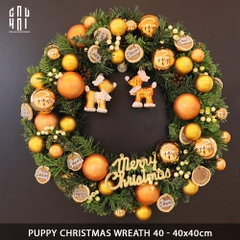 VÒNG GIÁNG SINH - PUPPY CHRISTMAS WREATH 40