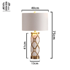 ĐÈN BÀN IRIS WHITE - IRIS WHITE SIDE TABLE LAMP