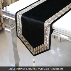 KHĂN TRẢI BÀN - TABLE RUNNER CROCHET NOIR 3M2