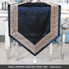 KHĂN TRẢI BÀN - TABLE RUNNER CROCHET NOIR 3M2