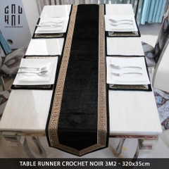 KHĂN TRẢI BÀN - TABLE RUNNER CROCHET NOIR 3M2