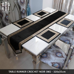 KHĂN TRẢI BÀN - TABLE RUNNER CROCHET NOIR 3M2