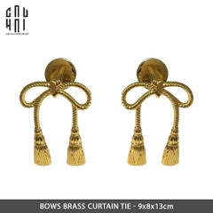 BOWS BRASS CURTAIN TIE