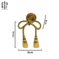 BOWS BRASS CURTAIN TIE