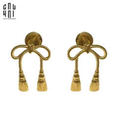 BOWS BRASS CURTAIN TIE