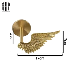 ANGEL WINGS BRASS CURTAIN TIE