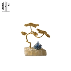 TƯỢNG QUARTZ GOLDEN PINE TREE S25