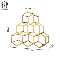 ĐẾ ĐỠ RƯỢU VANG GOLDEN HEXAGON SS25