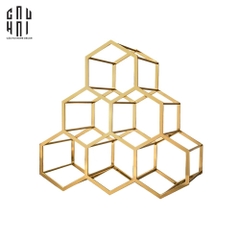 ĐẾ ĐỠ RƯỢU VANG GOLDEN HEXAGON SS25