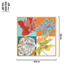 TRANH CANVAS LES FLEURS 60X60CM