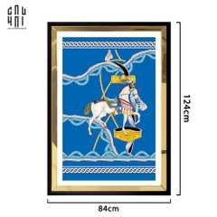 TRANH CANVAS OCEAN HORSE 84X124CM - VIỀN GỖ CÓ KÍNH