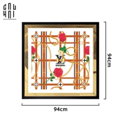 TRANH CANVAS LORIUS 94X94CM - VIỀN GỖ CÓ KÍNH