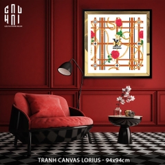 TRANH CANVAS LORIUS 94X94CM - VIỀN GỖ CÓ KÍNH