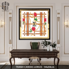 TRANH CANVAS LORIUS 94X94CM - VIỀN GỖ CÓ KÍNH