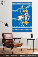 TRANH CANVAS OCEAN HORSE 80X120CM