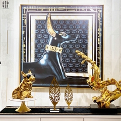 TRANH CANVAS DARK SPHINX LAYING 90X90CM - KHUNG MỎNG