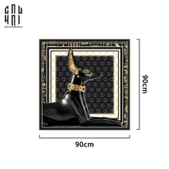 TRANH CANVAS DARK SPHINX LAYING 90X90CM - KHUNG MỎNG