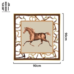 TRANH CANVAS HORSE WAGON 90X90CM