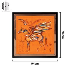 TRANH CANVAS SHINING S-PEGASUS 94X94 CM - KHUNG GỖ VIỀN KÍNH