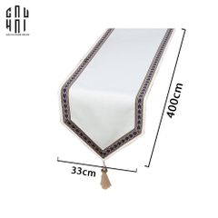 KHĂN TRẢI BÀN - TABLE RUNNER WHITE HEART 4M