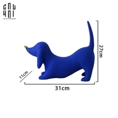 TƯỢNG TRANG TRÍ CHÓ BLUE DACHSHUND