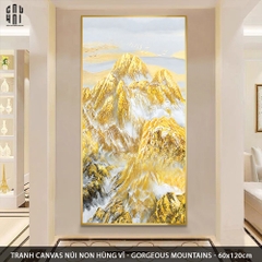 TRANH CANVAS NÚI NON HÙNG VĨ - GORGEOUS MOUNTAINS 60X120CM