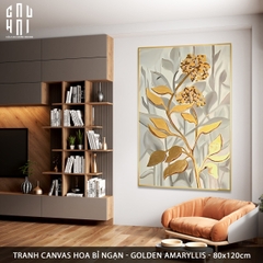 TRANH CANVAS HOA BỈ NGẠN - GOLDEN AMARYLLIS 80X120CM