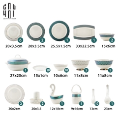 SET CHÉN DĨA HARRISON 60PCS