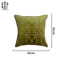 VỎ GỐI SOFA NHUNG CHRISTINE - GREEN 45X45CM