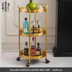 XE ĐẨY QUẦY BAR HUDSON - GOLDEN HUDSON LUXURY BAR CART