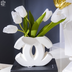 TƯỢNG TRANG TRÍ  CERAMIC WHITE CHANEL