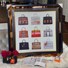 TRANH CANVAS CAO CẤP H BIRKIN LIMITED LUXURY 90X90CM - PHIÊN BẢN VIỀN ỐP GƯƠNG