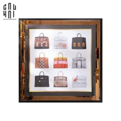 TRANH CANVAS CAO CẤP H BIRKIN LIMITED LUXURY 90X90CM - PHIÊN BẢN VIỀN ỐP GƯƠNG