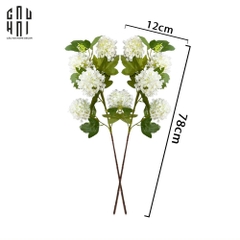 SET 2 CÀNH CẨM TÚ CẦU MINI - TRẮNG