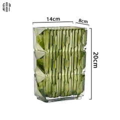 BÌNH HOA THUỶ TINH GERALD - LIGHT GREEN