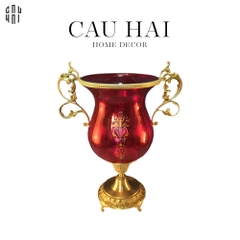BÌNH HOA THUỶ TINH BRONZE GLASS RED MONISA