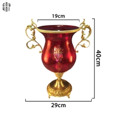 BÌNH HOA THUỶ TINH BRONZE GLASS RED MONISA
