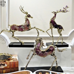 HOME COUTURE - BRASSON JEWELRY ORNAMENT - AMETHYST BOLTING ELK SS25