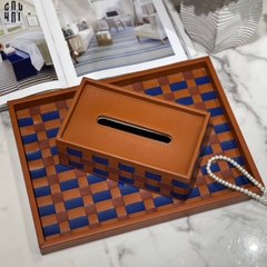 HỘP KHĂN GIẤY DA AUBURN MONO - AUBURN MONO LEATHER TISSUE BOX