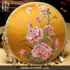 GỐI NHUNG HOẠ TIẾT KIM HƯNG PHÁT 45.