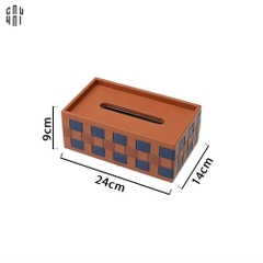 HỘP KHĂN GIẤY DA AUBURN MONO - AUBURN MONO LEATHER TISSUE BOX